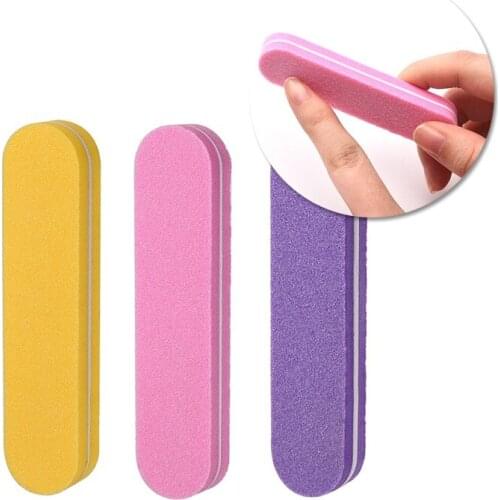 10/15PCS Nail Files Double Side Pink Purple Yellow Sanding Buffer Block Set for UV Gel Polish Manicure Pedicure Nail Art Tools
