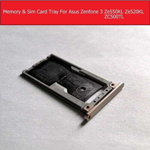 Sim Card Tray Slot For Asus Zenfone 3 Ze552kl ze520kl Memory card Connector Holder For Zenfone 4 ZC500TL Sim-card Adapter Parts