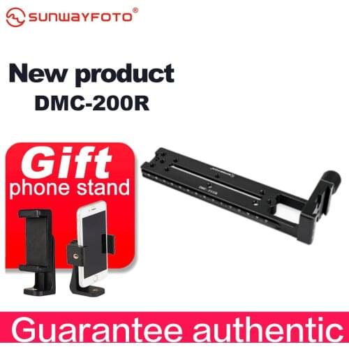 SUNWAYFOTO DMC-200R Tripod Head Quick Release Plate for DSLR Camera Tripod Plate Vertical Rail With Screw-knob Tripod Plate