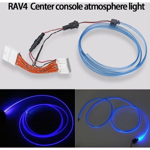 1Pcs Car LED Center Console Light Atmosphere Blue Strip Dash board Ambient Interior Light For Toyota RAV4 2016 2017 2018 2019