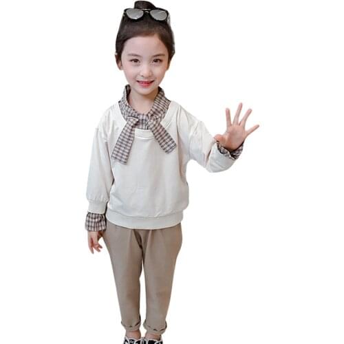Teen Girls Clothing Sweatshirt + Pants Girls Clothing Casual Style Costumes For Girls Spring Autumn Childrens Tracksuits