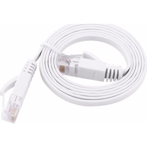 Universe High Speed White Flat Ethernet Network Cable CAT6 LAN RJ45 1M 2M 3M 5M 10M Cord for PC Laptop