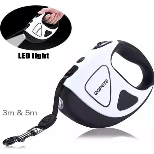 Pet Dog Retractable Leash With LED Light Shining 3m/5m Automatic Stretching Dog Hand Holding Dog Fiber Rope Pet Supplies