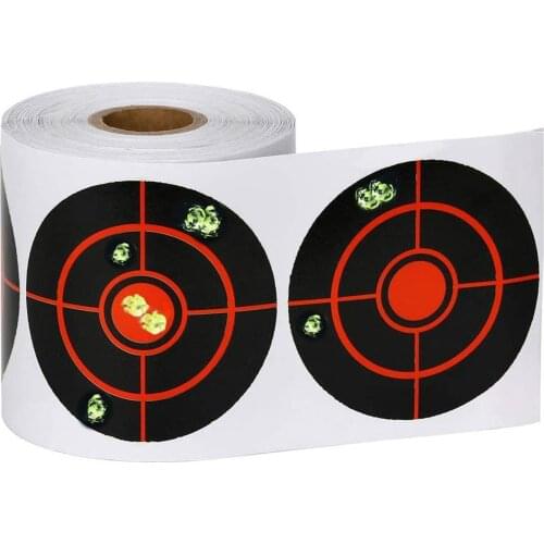 100/250pcs Shooting Splatter Target Stickers Roll Adhesive Stickers Splatter Reactive Stickers For Hunting Shooting Training