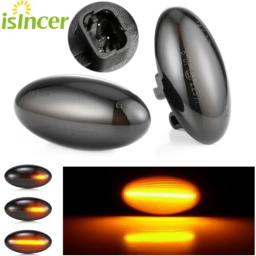 2pcs Led Dynamic Turn Signal Side Marker Light Sequential Blinker Lamp For Peugeot 307 206 407 107 607 1007 Partner Expert