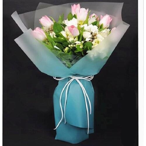 20 Pieces / Pack New Flowers Packing Paper Gradually Changing Color Waterproof Misty Paper Bouquet Packing Decoration Materials
