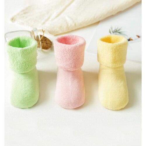 2021 Newborn Baby Boy Socks For 1-3 Years Cotton Soft Kids Floor Socks Baby Socks Anti Slip Baby Girl Socks Candy Color Hot