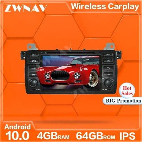 4+64 Android 10.0 screen Car Multimedia Player For BMW E46 M3 1998 1999 2000-2005 GPS navi Auto Audio Radio stereo IPS head unit