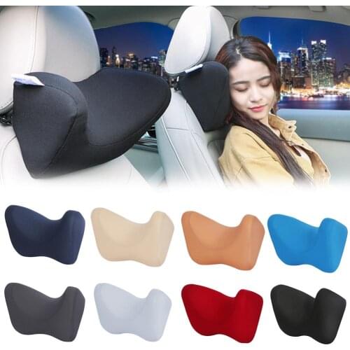 Car Headrest Sleep Travel Pillow Seat Cushion Memory Cotton Neck Protective Pillow