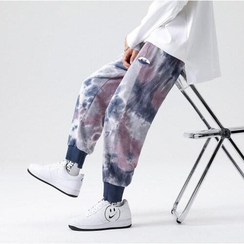 Pants Men 2021 Causal Batik Printing Hip Hop Sweatpants Male Joggers Trousers Fashion Oversize Streetwear Japanese Harajuku Plus