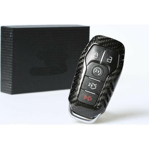 For Ford Mustang High quality carbon fibre Remote Control Car Key Case wallet Bag Cover
