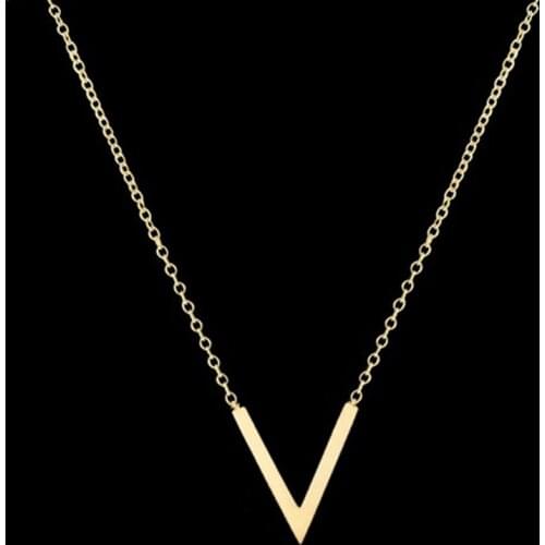 Fashion pretty simple Chevron V Choker Necklace for women Trendy charm christmas gift Jewelry gold/silver plated Collares