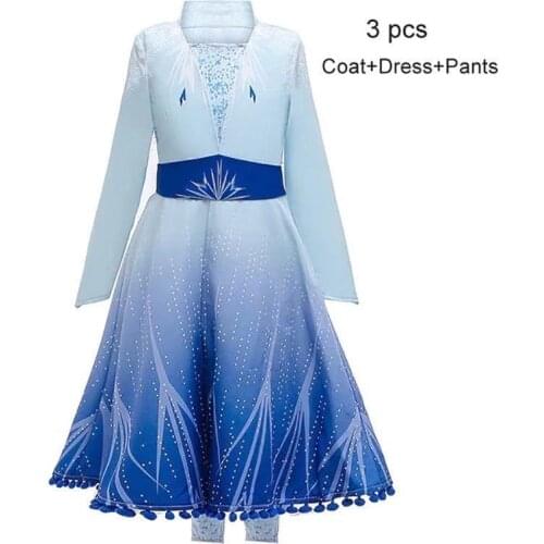 Childrens role-playing dress suit princess dress fashion O-neck floral print long-sleeved dress Chinese classical long skirt /F