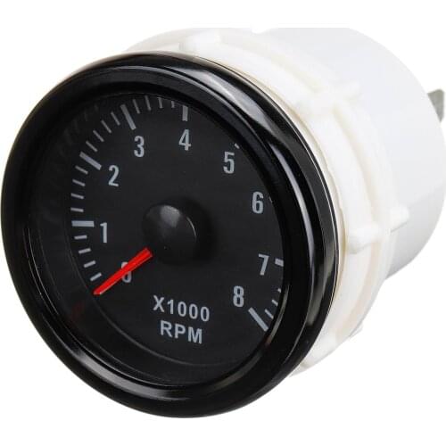 12V For Diesel Motor Engine 52mm 0-8000 RPM (On dash) Electrical Tachometer Gauge