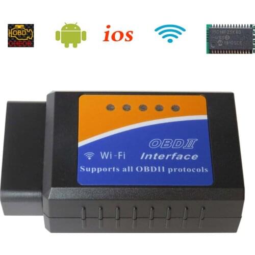 V1.5 ELM327 WIFI OBD2 Car Diagnostic Scanner For iOS/Android ELM-327 WI-FI V 1.5 ELM 327 OBD 2 Diagnostic Tool Super PIC18F25K80