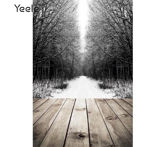 Yeele Winter Photocall White Snow Forest Baby Portrait Photography Backdrop Photographic Decoration Backgrounds For Photo Studio