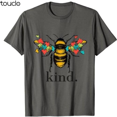 Autism Awareness Bee Kind Puzzle Pieces T Shirt