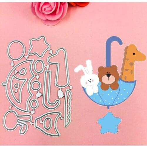 Rabbits and bears Bow Ear Cutting Dies Stencils for DIY Scrapbooking/photo album Decorative Embossing DIY Paper Cards