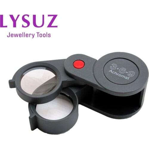 Eschenbach 11869 Folding Hand Magnifier Optik Precision Diamond Loupe Gemstone Jewelry Magnifier Identification Tool