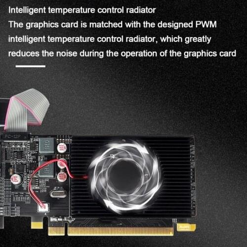 Y8AC Low Profile for hd7450 Image Card PCI-E 2.0 Half-height Graphics Card 2GB 64Bit GDDR3 Video Card for PC Desktop Computer