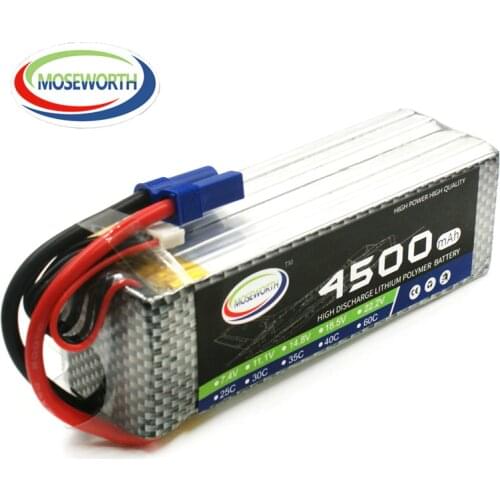 New Batteries 6S 22.2V 4500mah 35C RC Toys LiPo Battery For Helicopter Quadrotor Airplane Drone Car Boat Tank RC Batteries 6S