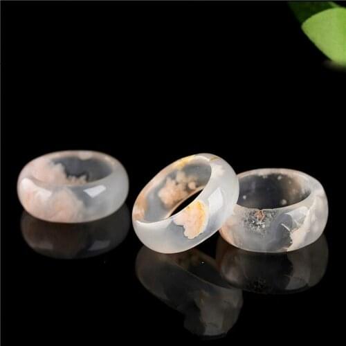 10pcs Natural Agate stone Wedding Rings for Women