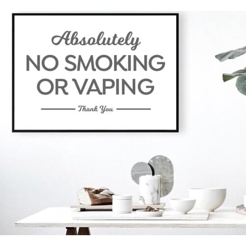 Prints Home Decor Canvas No Smoking or Vaping Painting Wall Art Simple Modern Modular Nordic Pictures For Living Room Posters