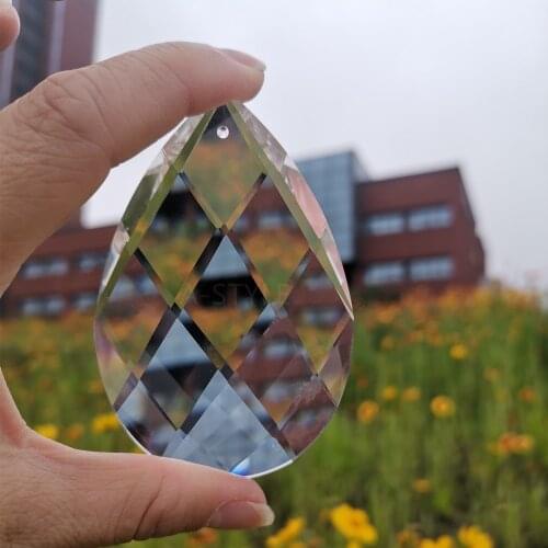 35mm Teardrops Of Love Clear Crystal Chandelier Prism Pendant Parts Glass Lighting Pendant For Sale