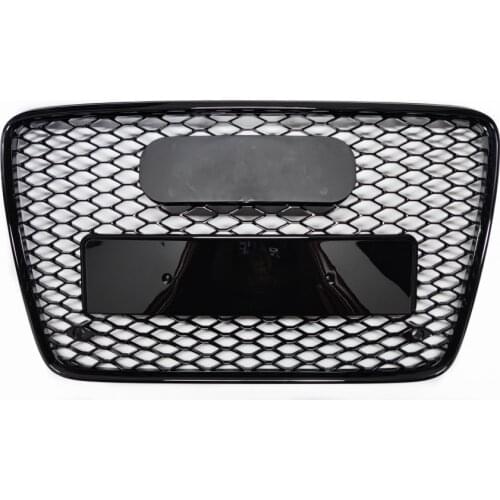 For RSQ7 Style Front Sport Hex Mesh Honeycomb Hood Grill Black for Audi Q7 4L 2007-2015 Car-styling Accessories