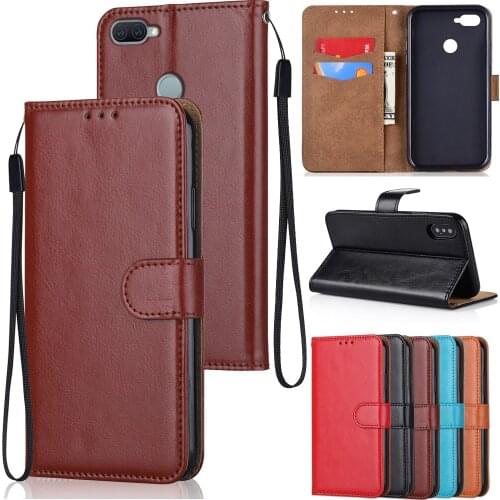 Luxury Pu Leather Case for OPPO A11K A5S A12 Funda Cards Wallet Stand Holder Book Style Phone Cover with Strap