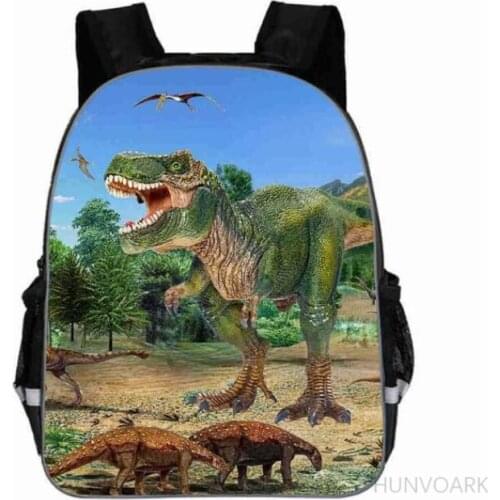 3D Animal Tyrannosaurus pattern World Park Schoolbag Jurassic Dinosaur Backpack knapsack Toys Gift For Child Travel BookBag
