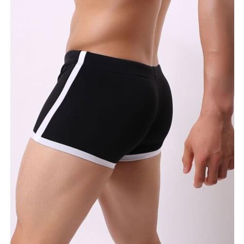 Mens Sexy Fitness Short Men Boxer Shorts Men Underwear Boxers Men Sheer Swimwear Man Swim Shorts Trunks Board Cueca Brand