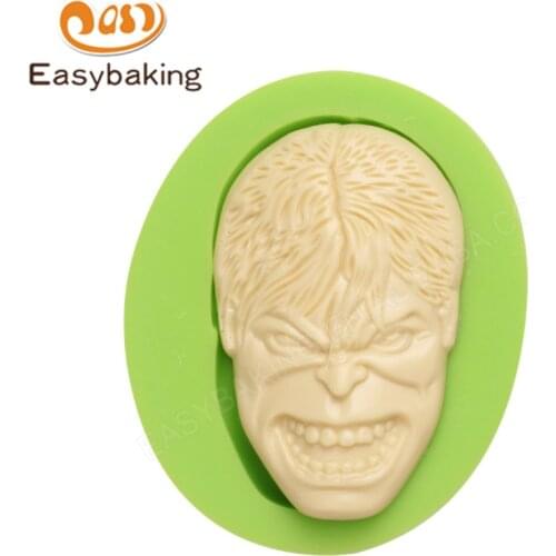 Hot Sale The Hulk Face Soap Mould Chocolate Party Cake Decorating Tools DIY Baking Fondant Silicone Mold