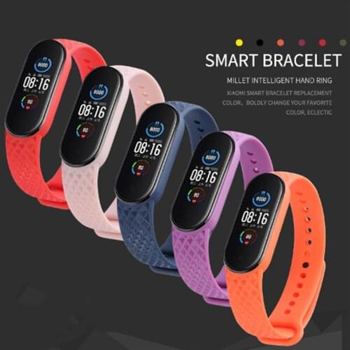For Xiaomi Mi Band 6 5 4 3 Silicone Wristband Bracelet Replacement For Xiaomi Band 4 MiBand 6 3 5 Prismatic sports soft Strap