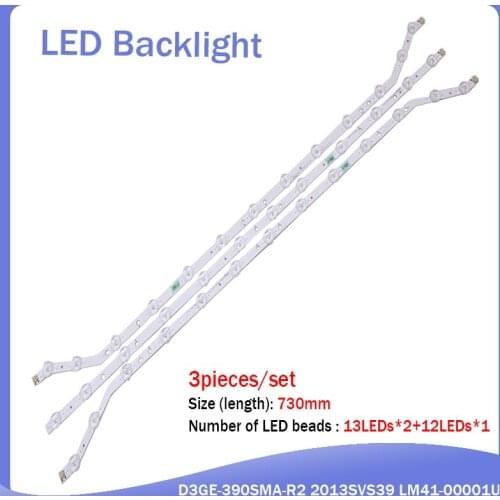 3pcs LED Backlight strip lamp D3GE-390SMB-R2 D3GE-390SMA-R2 2013SVS39 LM41-00001U LM41-00001T BN96-28764A BN96-28765A