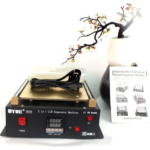 UYUE 968 LCD Separator Split Screen Repair Build-in Vacuum Pump for Touch Screen 2 in 1 14 Inch Tools Box Professional