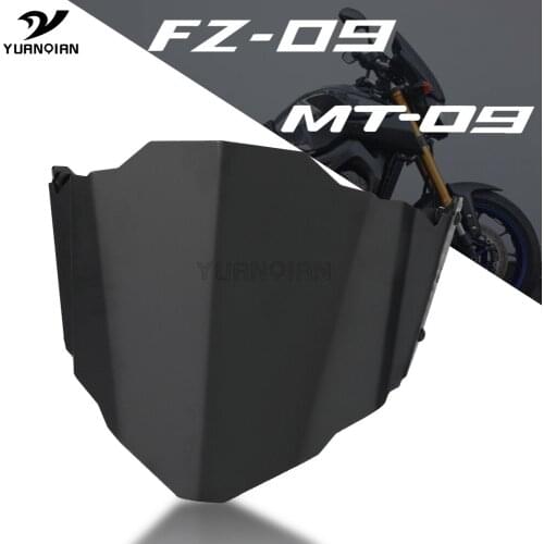 Black Motorcycle Windshield For YAMAHA MT09 FZ09 Motorbike Wind Deflector Windscreen MT-09 MT 09 FZ-09 FZ 09 2017-2020 2018 2019
