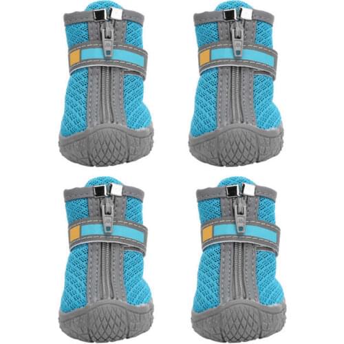 4Pcs Waterproof Pet Dog Shoes Anti-slip Rain Snow Boots Small Puppy Dog Shoes Lightweight Outdoor Breathable Boots