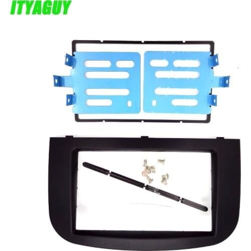 High quality free shipping 2DIN Car Radio Fascia for Mitsubishi Colt 2007 stereo facia frame panel dash mount kit adapter trim