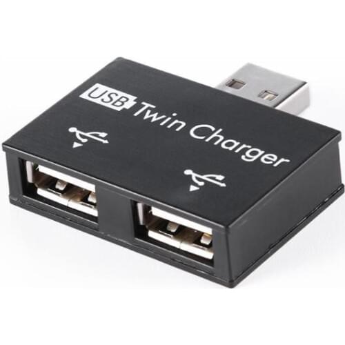 USB 2.0 Male to Twin Female Charger Dual 2 Port USB DC 5V Charging Splitter Hub Adapter Converter Connector