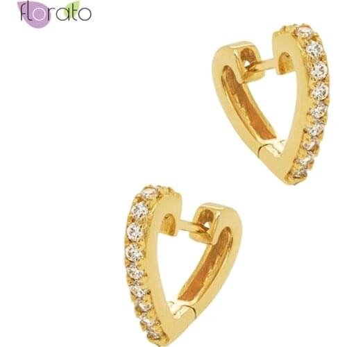 925 Sterling Silver Ear Needle Exquisite Temperament Ladies Stud Earrings Heart Shaped Fashion Jewelry For Women Birthday Gifts