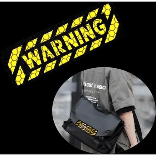 1 Pc 3D Three-dimensional Night Reflective Zebra Crossing Warning Patch Outdoor Sports Badge Clothes DIY Backpack Hat Applique