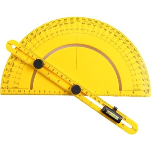1Piece Plastic Protractor Professional Template Tool Angle Finder Engineer Protractor Measure Tool Arm Ruler Gauge