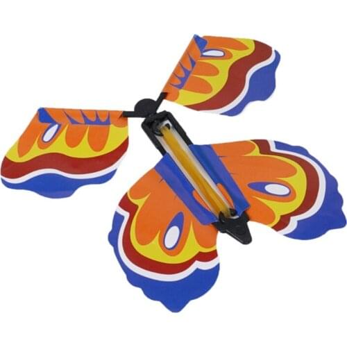 10 Pcs Flying in the Book Fairy Rubber Band Powered Wind Up Butterfly Toy Funny Gift