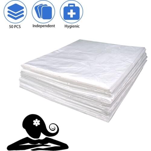 50/100 Pcs Wedigout Plastic Sheeting for Body Wrap Used Inside a Far Infrared Sauna Blanket 47" x 82" PVC Pack
