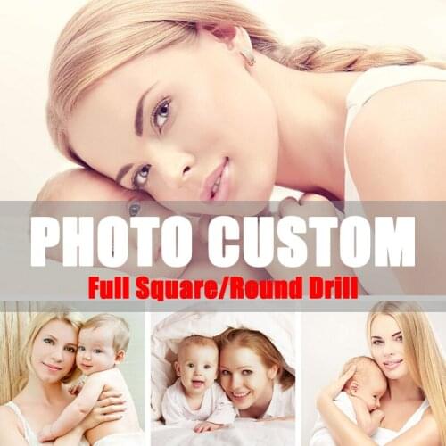 5D Diamond Painting Photo Custom Kid Pet Wedding Picture Full Drill Diamond Embroidery Mosaic Cross Stitch Festival Wedding Gift