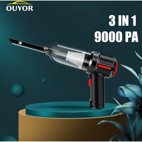 3 In 1 Car Vacuum Cleaner 9000PA 10000 rpm Air Blower Cordless USB Home Keyboard Pet Hair Hanheld Wireless Mini Vacuum Cleaner