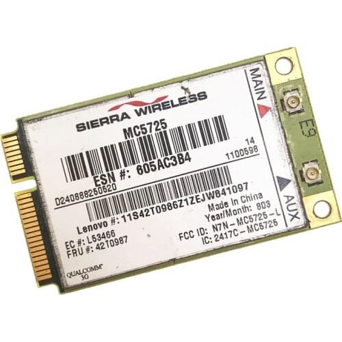 Sierra Wireless MC5725 PCI-E WWAN 3G Wireless Card for Lenovo t420 X220 X1 W520 FRU: 42T0987