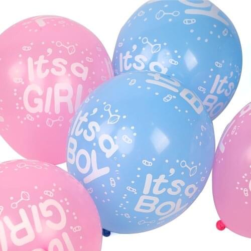 Biy Girl Balloon 10PCS/pack Birthday Balloons Baby Shower Birthday Decoration Baby Birthday Party Blue Pink 12inch Latex Balloon