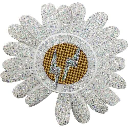 Large embroidery big sun flower patch animal cartoon patches for bag badges applique patches for clothing FD-3074